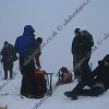 Arriving at the summit. winter skills scotland
